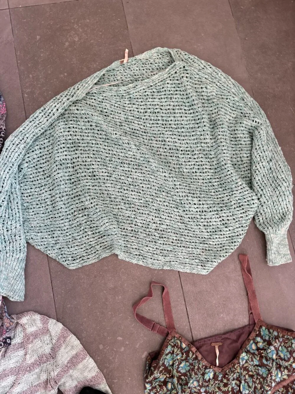 Free People Boho Clothing Bundle – 7 items: Tops, Sweaters & Dresses